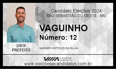 Candidato VAGUINHO 2024 - SÃO SEBASTIÃO DO OESTE - Eleições