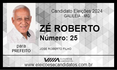 Candidato ZÉ ROBERTO 2024 - GALILÉIA - Eleições