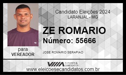 Candidato ZE ROMARIO 2024 - LARANJAL - Eleições