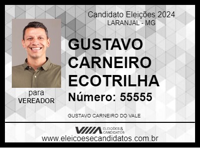 Candidato GUSTAVO CARNEIRO ECOTRILHA 2024 - LARANJAL - Eleições