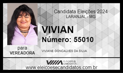 Candidato VIVIAN 2024 - LARANJAL - Eleições