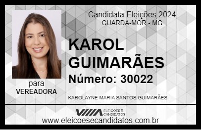 Candidato KAROL GUIMARÃES 2024 - GUARDA-MOR - Eleições