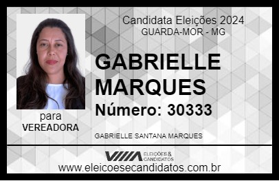 Candidato GABRIELLE MARQUES 2024 - GUARDA-MOR - Eleições