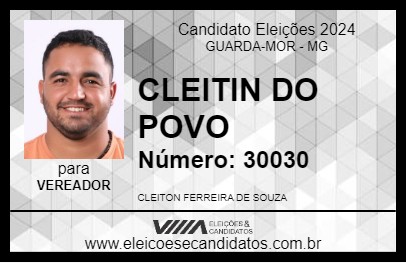 Candidato CLEITIN DO POVO 2024 - GUARDA-MOR - Eleições