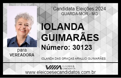 Candidato IOLANDA GUIMARÃES 2024 - GUARDA-MOR - Eleições