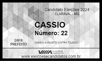 Candidato CASSIO 2024 - CLARAVAL - Eleições