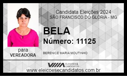 Candidato BELA 2024 - SÃO FRANCISCO DO GLÓRIA - Eleições