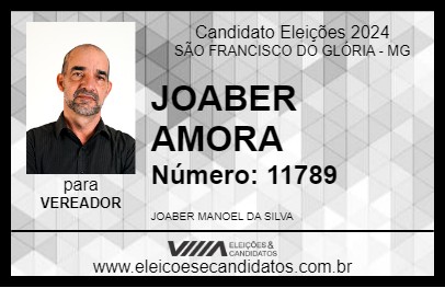 Candidato JOABER AMORA 2024 - SÃO FRANCISCO DO GLÓRIA - Eleições