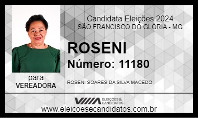 Candidato ROSENI 2024 - SÃO FRANCISCO DO GLÓRIA - Eleições