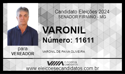 Candidato VARONIL 2024 - SENADOR FIRMINO - Eleições