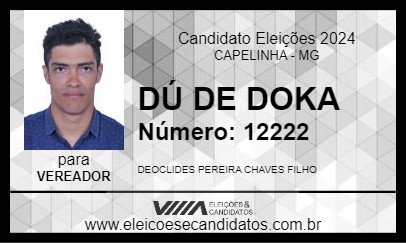 Candidato DÚ DE DOKA 2024 - CAPELINHA - Eleições