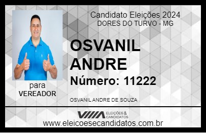 Candidato OSVANIL ANDRE 2024 - DORES DO TURVO - Eleições