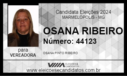 Candidato OSANA RIBEIRO 2024 - MARMELÓPOLIS - Eleições