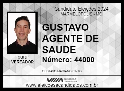 Candidato GUSTAVO AGENTE DE SAUDE 2024 - MARMELÓPOLIS - Eleições