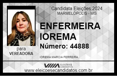 Candidato ENFERMEIRA IOREMA 2024 - MARMELÓPOLIS - Eleições