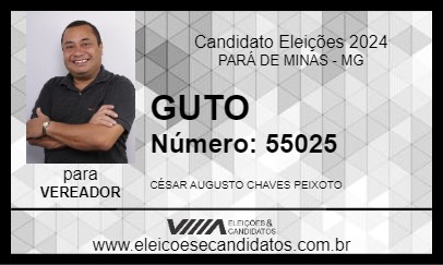 Candidato GUTO 2024 - PARÁ DE MINAS - Eleições