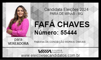 Candidato FAFÁ CHAVES 2024 - PARÁ DE MINAS - Eleições