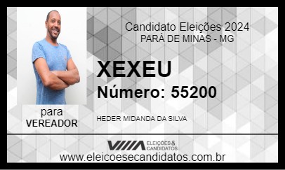 Candidato XEXEU 2024 - PARÁ DE MINAS - Eleições