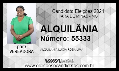 Candidato ALQUILÂNIA 2024 - PARÁ DE MINAS - Eleições