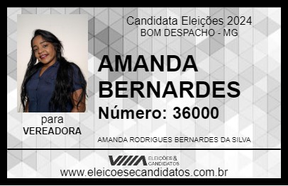 Candidato AMANDA BERNARDES 2024 - BOM DESPACHO - Eleições