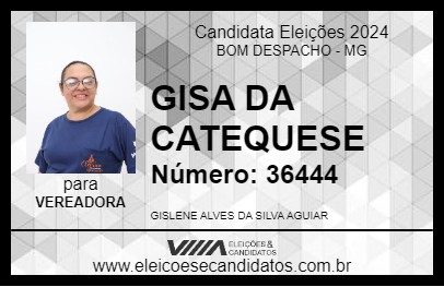 Candidato GISA DA CATEQUESE 2024 - BOM DESPACHO - Eleições