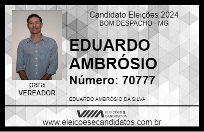 Candidato EDUARDO AMBRÓSIO 2024 - BOM DESPACHO - Eleições