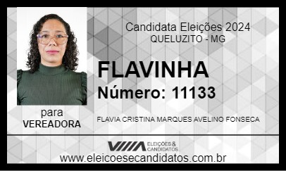 Candidato FLAVINHA 2024 - QUELUZITO - Eleições