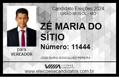 Candidato ZÉ MARIA DO SÍTIO 2024 - GRÃO MOGOL - Eleições