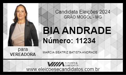 Candidato BIA ANDRADE 2024 - GRÃO MOGOL - Eleições