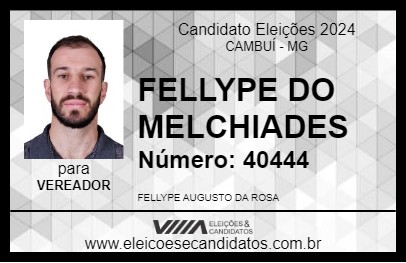 Candidato FELLYPE DO MELCHIADES 2024 - CAMBUÍ - Eleições