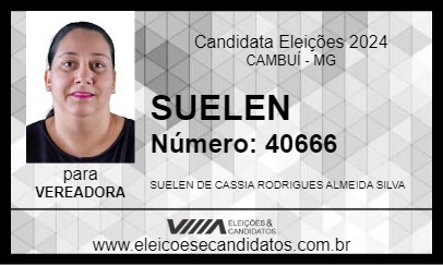 Candidato SUELEN 2024 - CAMBUÍ - Eleições