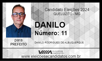 Candidato DANILO 2024 - QUELUZITO - Eleições