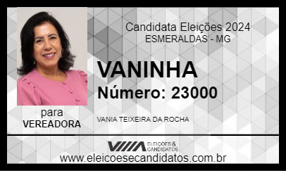 Candidato VANINHA 2024 - ESMERALDAS - Eleições