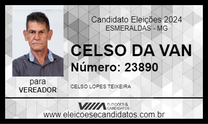 Candidato CELSO DA VAN 2024 - ESMERALDAS - Eleições