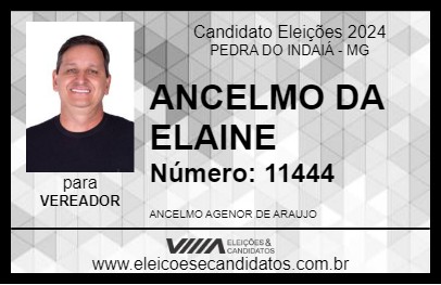 Candidato ANCELMO DA ELAINE 2024 - PEDRA DO INDAIÁ - Eleições