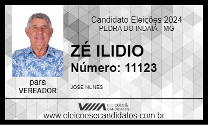 Candidato ZÉ ILIDIO 2024 - PEDRA DO INDAIÁ - Eleições