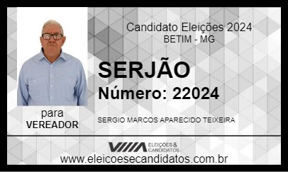 Candidato SERJÃO 2024 - BETIM - Eleições