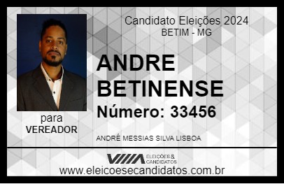 Candidato ANDRE BETINENSE 2024 - BETIM - Eleições