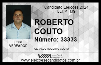 Candidato ROBERTO COUTO 2024 - BETIM - Eleições