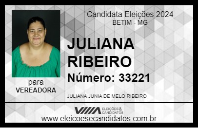 Candidato JULIANA RIBEIRO 2024 - BETIM - Eleições