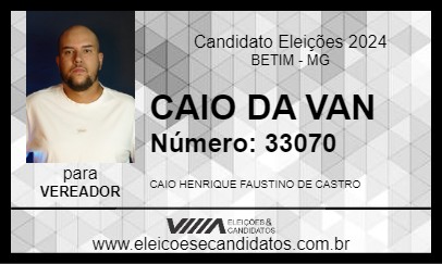 Candidato CAIO DA VAN 2024 - BETIM - Eleições