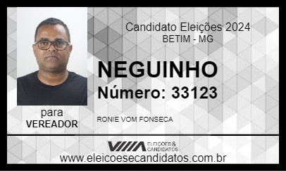 Candidato NEGUINHO 2024 - BETIM - Eleições