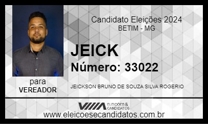 Candidato JEICK 2024 - BETIM - Eleições