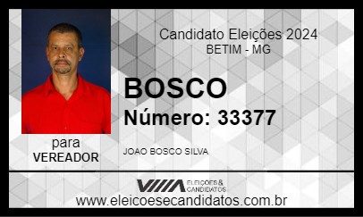 Candidato BOSCO 2024 - BETIM - Eleições