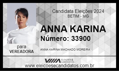 Candidato ANNA KARINA 2024 - BETIM - Eleições