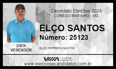 Candidato ELÇO SANTOS 2024 - CÔNEGO MARINHO - Eleições