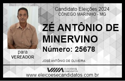 Candidato ZÉ ANTÔNIO DE MINERVINO 2024 - CÔNEGO MARINHO - Eleições