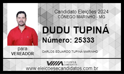 Candidato DUDU TUPINÁ 2024 - CÔNEGO MARINHO - Eleições