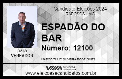 Candidato ESPADÃO DO BAR 2024 - RAPOSOS - Eleições