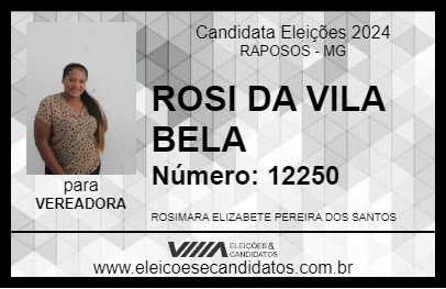 Candidato ROSI DA VILA BELA 2024 - RAPOSOS - Eleições